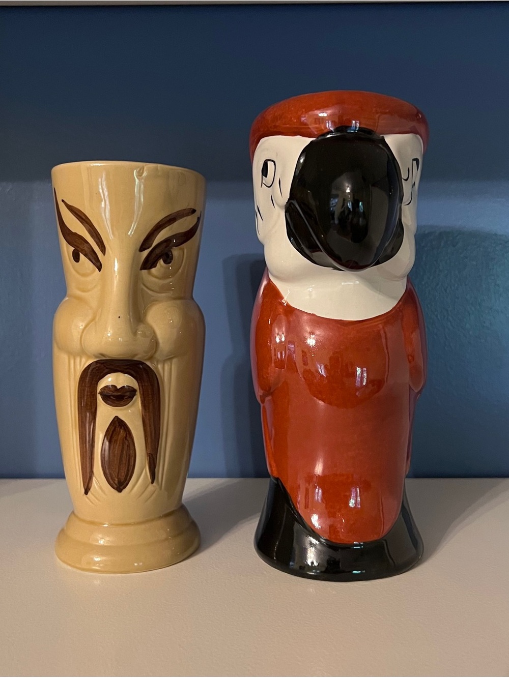 Cute Hand Painted Ceramic Vases - Parrot & Totem